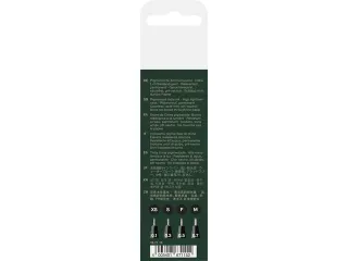 tekenstift Pitt Artist Pen etui 4 stuks zwart M/F/S/XS - 8