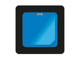 Circulaire Afvalbak BrickBin met klepdeksel 65 Liter Zwart Blauw