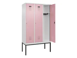 locker,HxBxD 2120x1200x500mm,3vak,vak B 400mm,cil.-slot,voetonderstel