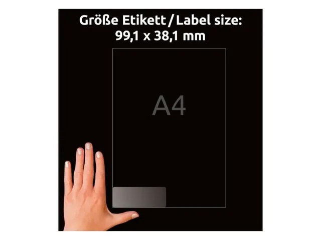Adresetiket Avery J8563-25 99,1x38,1mm Transparant Inkjet 350 stuks