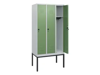locker,HxBxD 1950x900x500mm,3vak,vak B 300mm,draaigrendel - 2