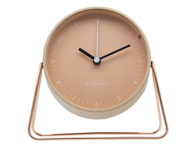 Wekker Nextime Berlin Table 14x13 cm roze metaal