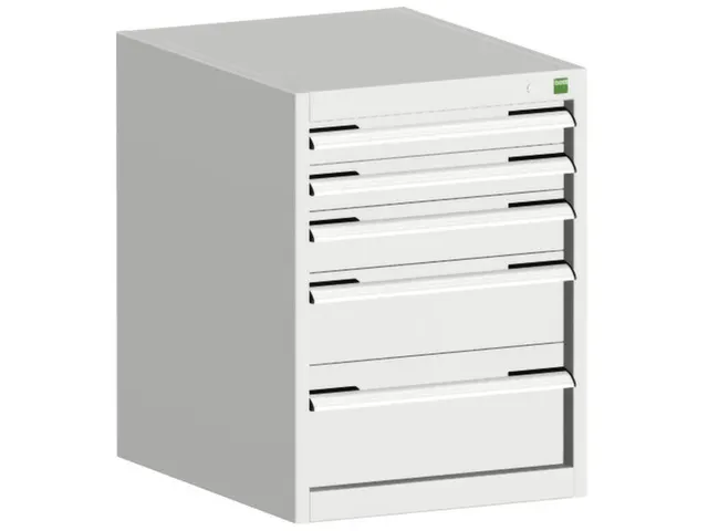 ladekast HxBxD 700x525x525mm 5laden romp RAL7035 front RAL7035