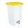 Contitop,afvalbak met pedaal 90L wit/geel