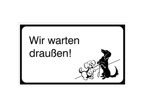 aanwijzingsbord,Geen toegang voor honden!,PVC,wit,om te verlijmen