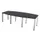 vergadertafel HxBxD 74x240x120cm vatvormig CC-zwart 4voeten Alu