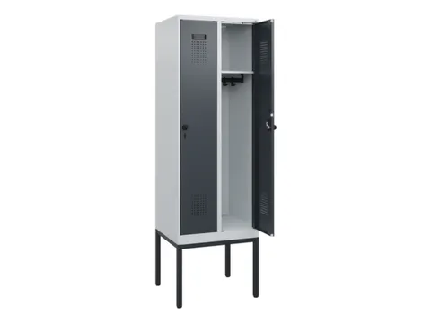 schoollocker,HxBxD 1950x600x500mm,2vak,vak B 300mm,draaigrendel