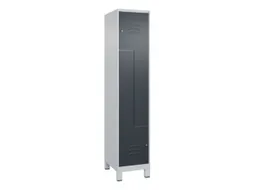 Z-garderobekast,HxBxD 1950x400x500mm,vak B 200/400mm,cil.-slot,voeten