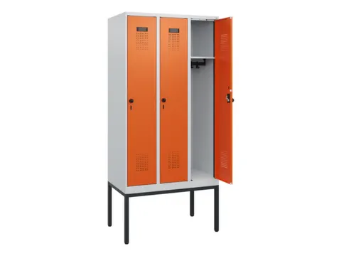 schoollocker,HxBxD 1950x900x500mm,3vak,vak B 300mm,draaigrendel