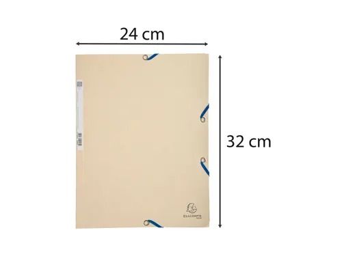 Elastomap 3 kleppen glanskarton 400g/m2 A4 Ivoor