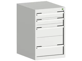 ladekast HxBxD 800x525x650mm 4laden romp RAL7035 front RAL7035 - 1