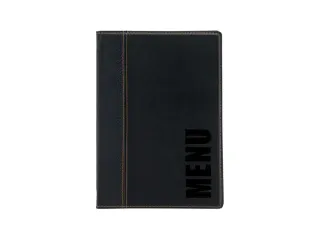 Menukaart Securit Trendy A5 2 tas zwart lederlook - 2