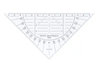 Geodriehoek Aristo 1550 16cm Flexibel Transparant - 2