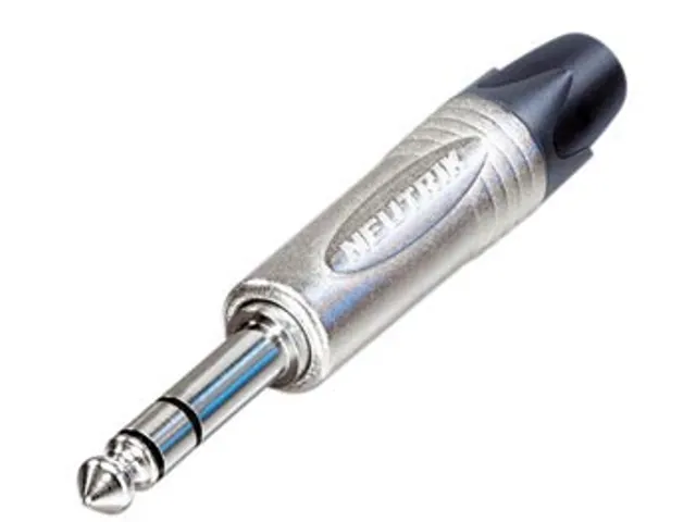 Neutrik - Jack Plug Connector, 3-Polig Mannelijk, 6.3mm, Vernikkeld