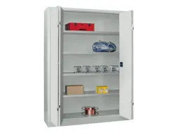 Vouwdeurkast 1950x1500x400mm 4legborden Verzinkt Ral7035 Front Ral7035