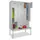 Z-garderobekast,HxBxD 2100x1200x800mm,RAL7035,front RAL6011