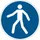 Vloermarkeringssticker Blauw Gebruik Wandelpad 430mm