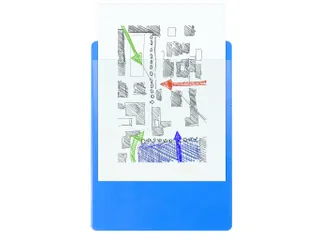 Klemplaat met instee khoes PP A4 blauw - 1