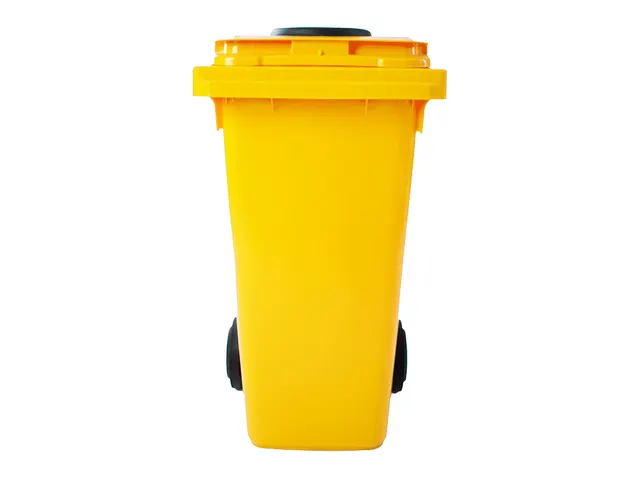Container met rozet 120 Liter Geel