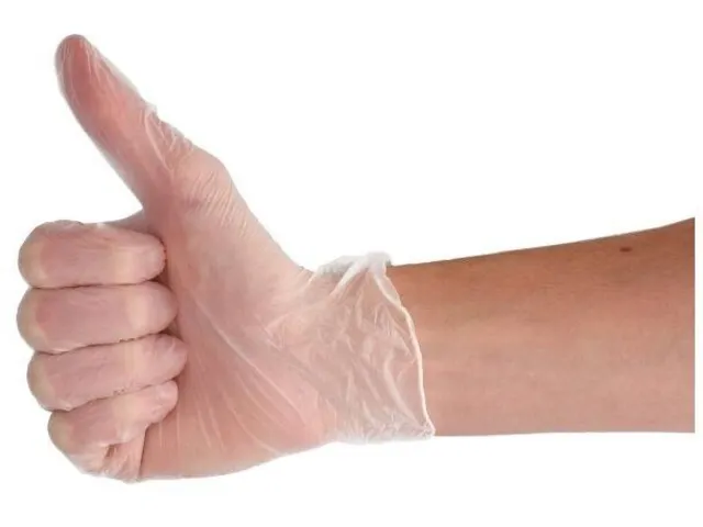 Handschoen CMT M vinyl poedervrij wit 100 stuks
