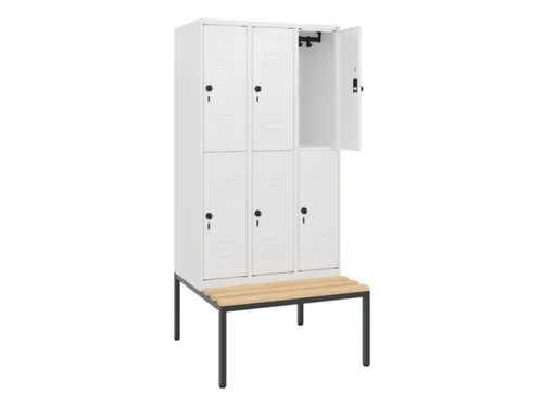 Dubbeldekse dekenkist,HxBxD 1950x900x815mm,3x2vak.,vak B 300mm