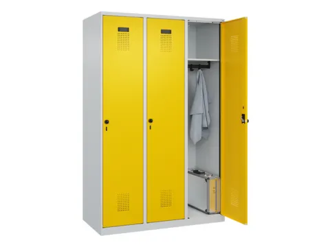 locker,HxBxD 1850x1200x500mm,3vak,vak B 400mm,draaigrendel