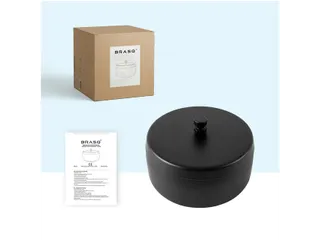 Asbak BRASQ tafelmodel 1 liter met deksel AT700 zwart - 10