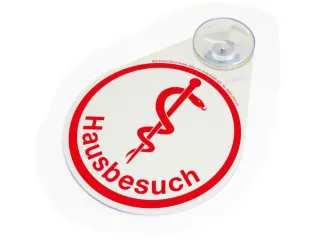 aanwijzingsbord,m. zuignap,v. binnen,"Huisbezoek",HxB 110x80mm - 1