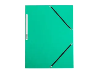 Elastomap A4 Met 3 Kleppen Karton Groen Voor 200 Vel Pak 10 Stuks - 1