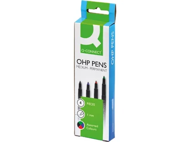 OHP Marker Medium Permanent Assorti 4 Stuks