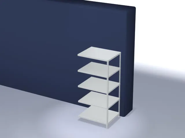 magazijnstelling,aanbouwveld,HxBxD 2000x1000x800mm,vaklast 125kg