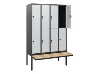 Dubbeldekse dekenkist,HxBxD 1950x1200x815mm,4x2vak.,vak B 300mm - 2