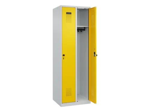 locker,HxBxD 1850x600x500mm,2vak,vak B 300mm,draaigrendel