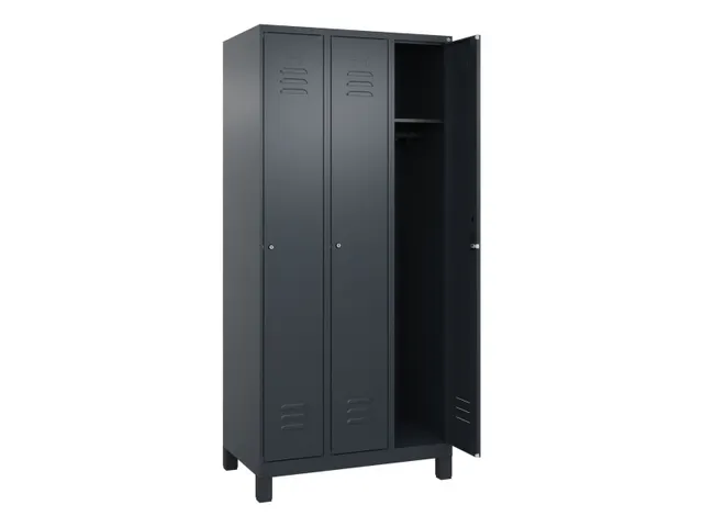 locker,HxBxD 1950x900x500mm,3vak,vak B 300mm,cil.-slot,voeten