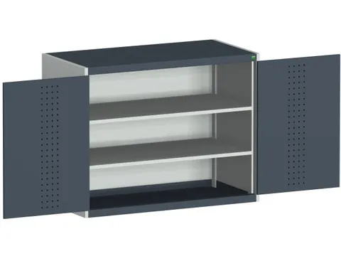 kast met geperforeerde platen,HxBxD 1000x1300x650mm,2xStalen bodem