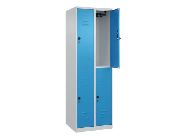 dubbeldekse locker,HxBxD 1850x600x500mm,2x2vak.,vak B 300mm