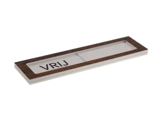 Premium Schuifbord Donker Houtlook Wit Niet Storen 150x40mm - 4