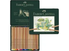 Pastelpotlood Faber-Castell Pitt metalen etui a 24 stuks