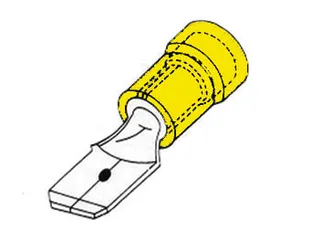 Mannelijke Connector 6.4mm Geel - 1