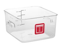 Vierkante Container 3.8 Liter Rubbermaid Transparant Rood
