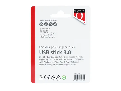 Quantore USB-stick 3.0 256GB Zwart