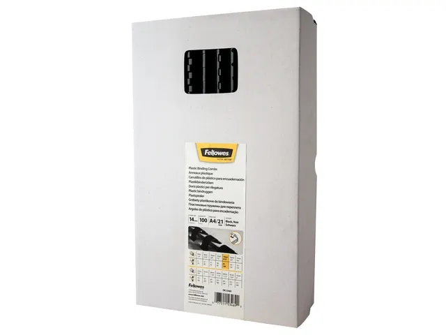 Bindrug Fellowes 14mm 21-rings A4 zwart 100stuks