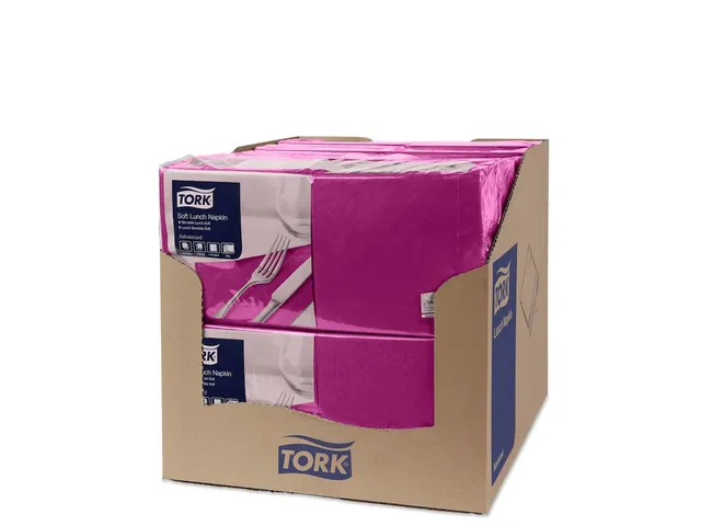 Tork 477865 Soft Lunchservet Advanced Paars 33x33cm