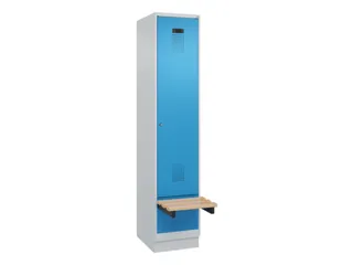 locker met bank,HxBxD 1950x400x815mm,1vak,vak B 400mm,cilinderslot - 2