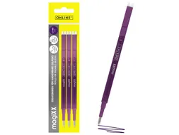 Gelschrijvervulling Online Magixx medium violet blister à 3 stuks