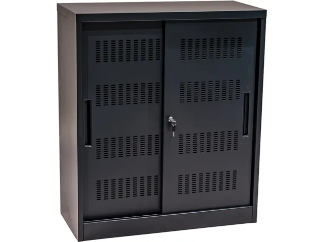 Euroseats Schuifdeurkast 105x90x40cm Zwart