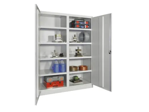 zwaarlastkast met openslaande deuren,RAL7035,front RAL7035
