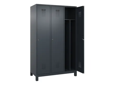 locker voor scheiding van kleding,HxBxD 1950x1200x500mm,3vak