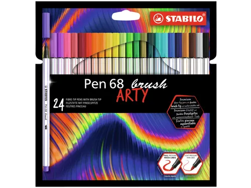 Brushstift STABILO Pen 568/24 Arty assorti set à 24 stuks