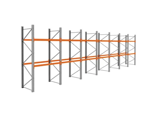 palletstelling,basis+6xaanbouw,HxBxD 3360x13575x1100mm,vakl. 3000kg
